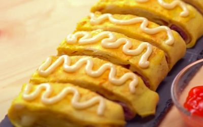 Resep Ham & Cheese Egg Roll