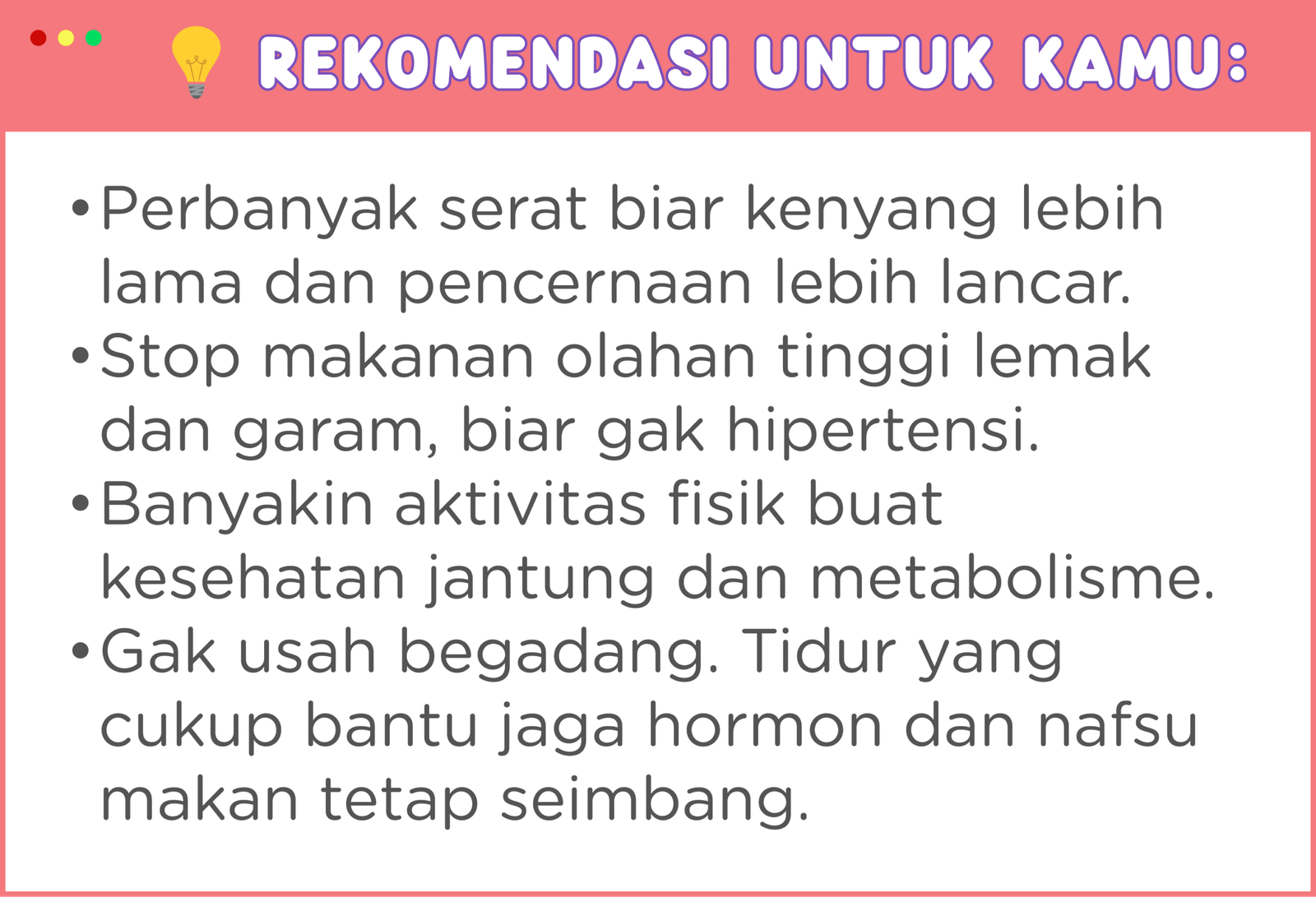 Recommendation