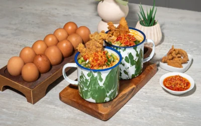 Resep Mie Telur Mandi Kulit Geprek